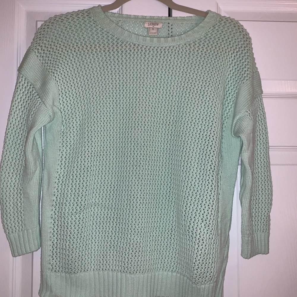 J. Crew mint knit sweater